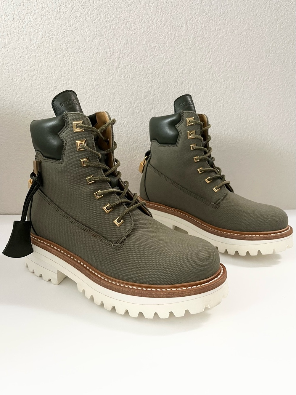 Buscemi canvas lace up boots